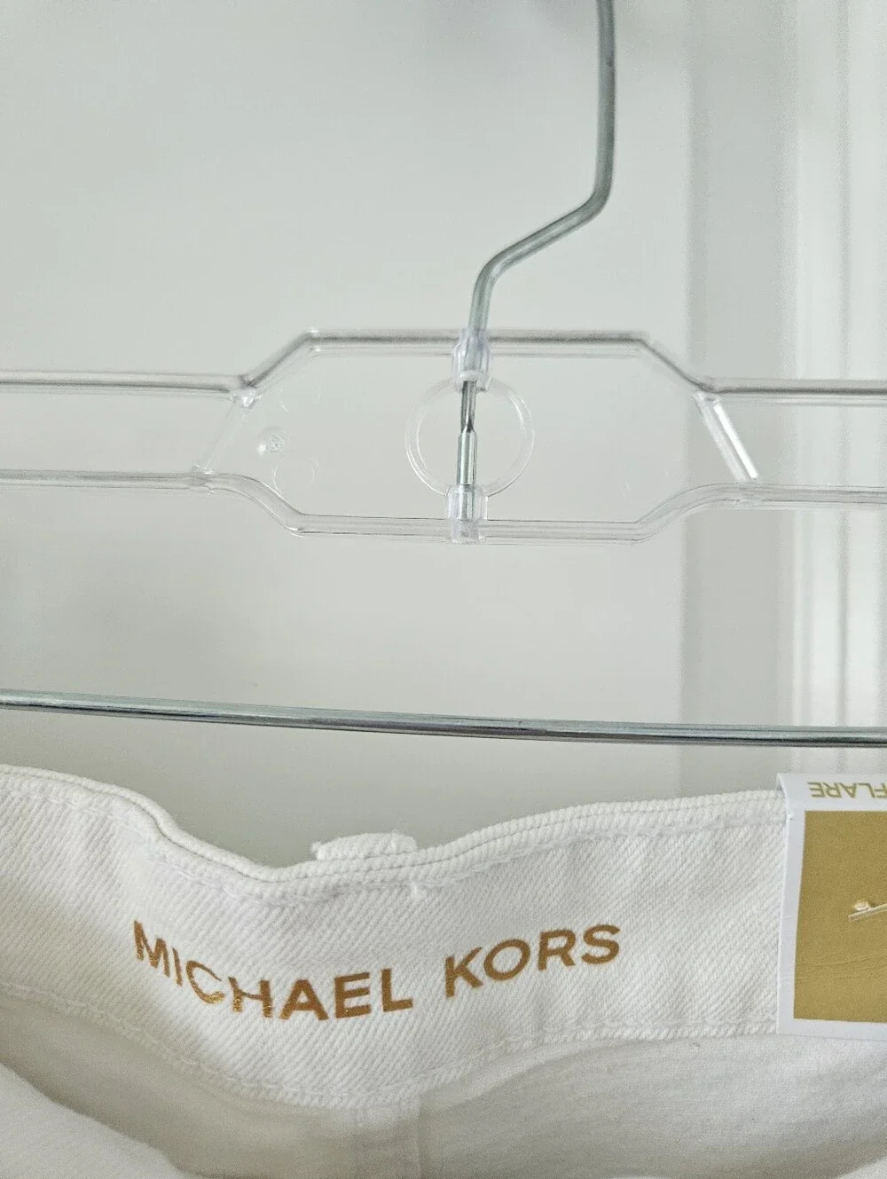 Nwt $125 Michael Kors White Selma Flared Jeams Size 6,  25